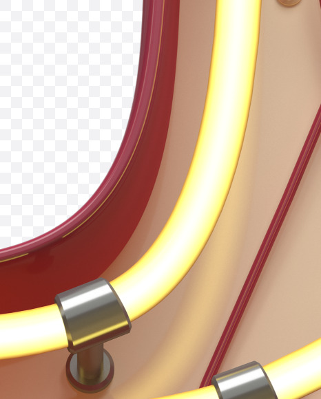 J uppercase from Neon Font on Yellow Images Creative Fonts - S31149