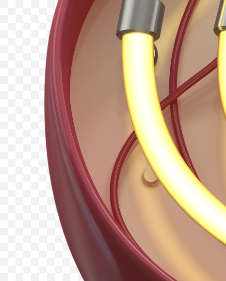 8 from Neon Font on Yellow Images Creative Fonts - S31190