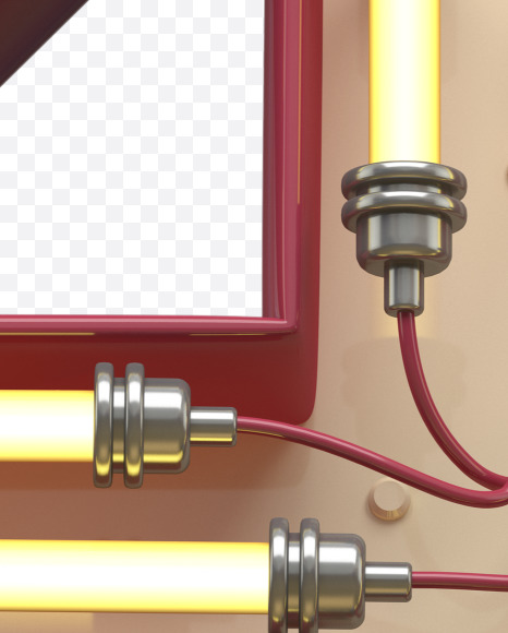 4 from Neon Font on Yellow Images Creative Fonts - S31186