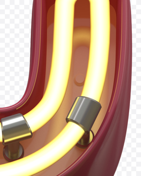 t lowercase from Neon Font on Yellow Images Creative Fonts - S31170