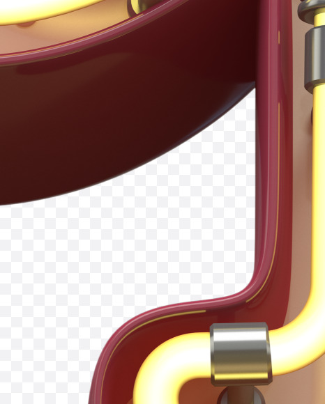 q lowercase from Neon Font on Yellow Images Creative Fonts - S31164