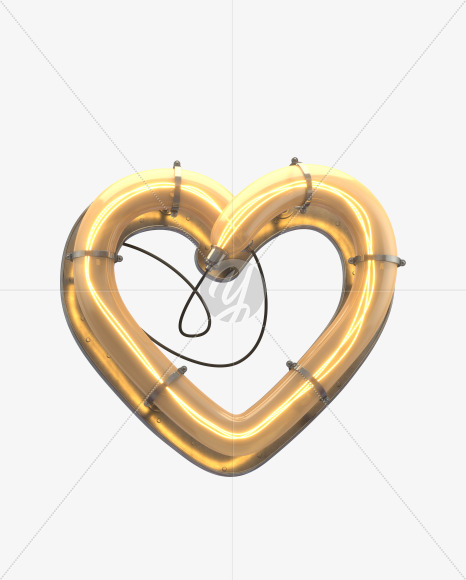 heart from Neons Sign Font on Yellow Images Creative Fonts - S31265