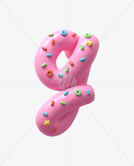 g lowercase from Pink Cream Font on Yellow Images Creative Fonts - S31438