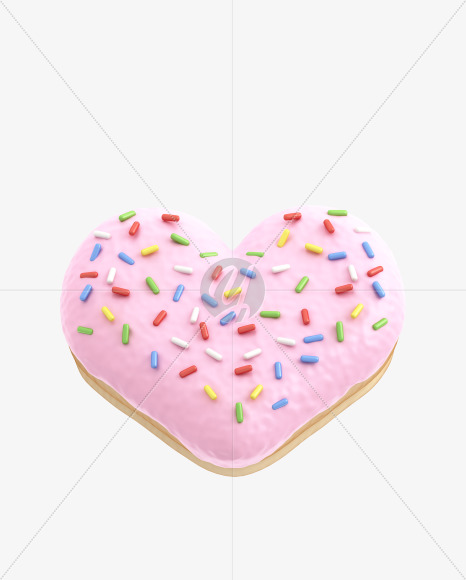 heart from Pink Donut Font on Yellow Images Creative Fonts - S31534