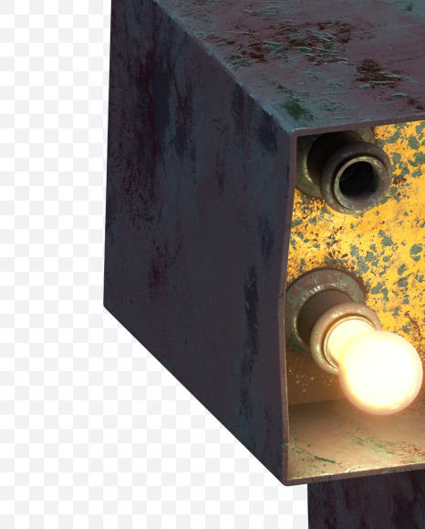 Letter H from Post-apocalypse Font on Yellow Images Creative Fonts - S31544