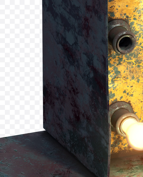 1 from Post-apocalypse Font on Yellow Images Creative Fonts - S31563