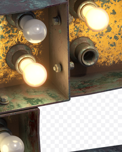 Letter E from Post-apocalypse Font on Yellow Images Creative Fonts - S31541