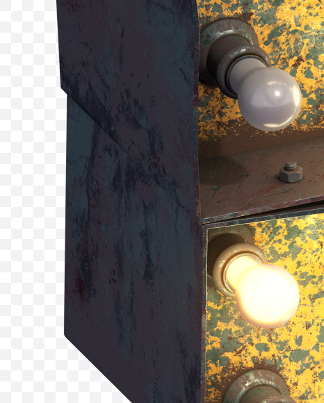 6 from Post-apocalypse Font on Yellow Images Creative Fonts - S31568