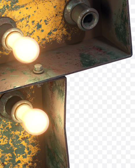 Letter N from Post-apocalypse Font on Yellow Images Creative Fonts - S31550