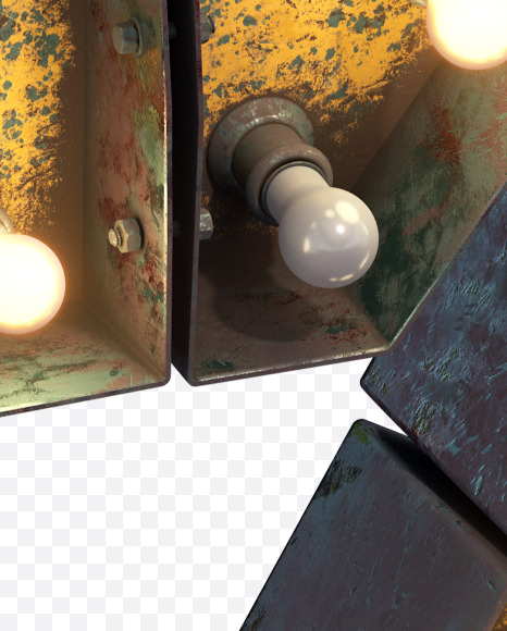 % from Post-apocalypse Font on Yellow Images Creative Fonts - S31576