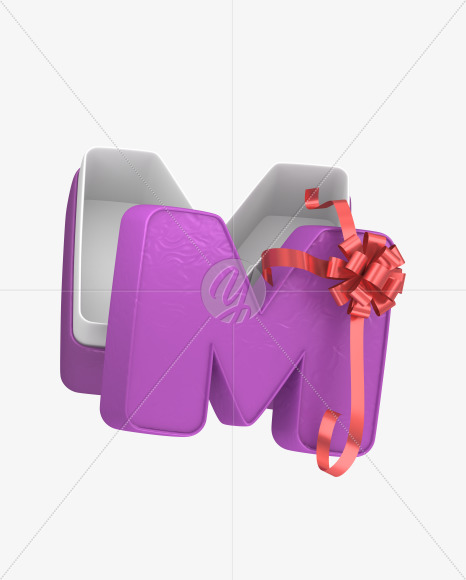 Letter M from Present For You Font on Yellow Images Creative Fonts - S31590