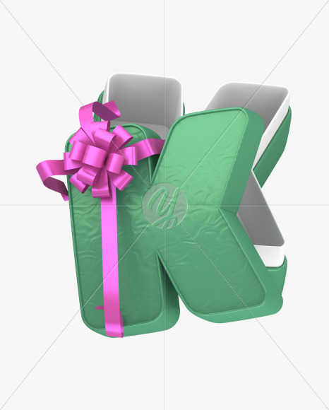 Letter K from Present For You Font on Yellow Images Creative Fonts - S31588