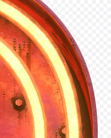 5 from Red Neon Font on Yellow Images Creative Fonts - S31691