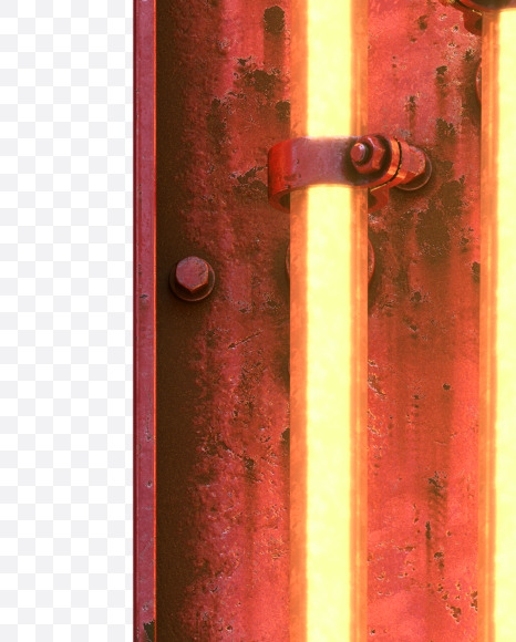 Letter L from Red Neon Font on Yellow Images Creative Fonts - S31672