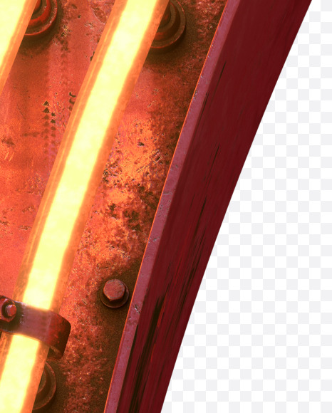7 from Red Neon Font on Yellow Images Creative Fonts - S31693