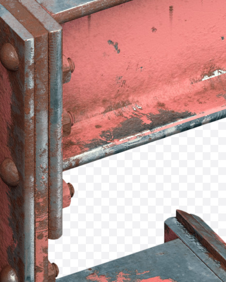 5 from Red Steel Beams Font on Yellow Images Creative Fonts - S31733