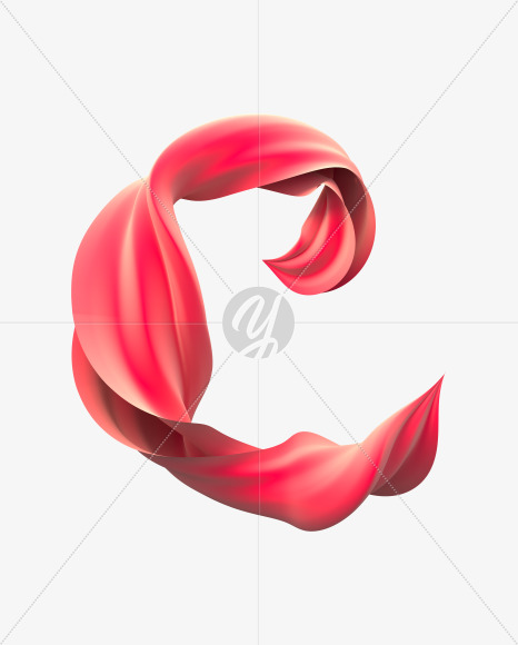 c lowercase from Silk Ribbon Font on Yellow Images Creative Fonts - S31934