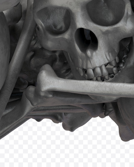 C skull from Skull Fon on Yellow Images Creative Fonts - S31999