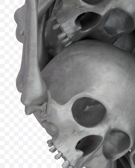 6 skull from Skull Fon on Yellow Images Creative Fonts - S32028