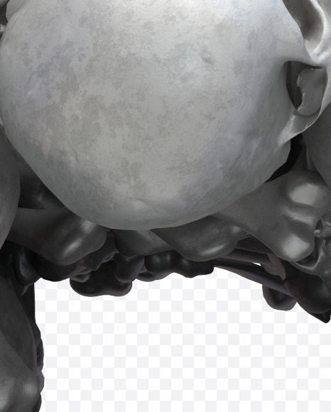 P skull from Skull Fon on Yellow Images Creative Fonts - S32012