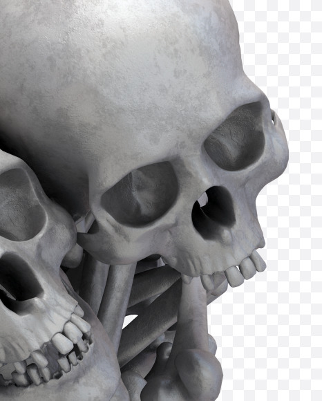 ? skull from Skull Fon on Yellow Images Creative Fonts - S32033