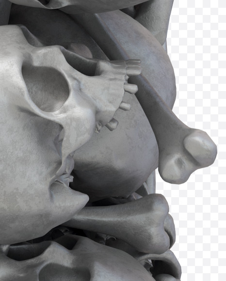 Q skull from Skull Fon on Yellow Images Creative Fonts - S32013