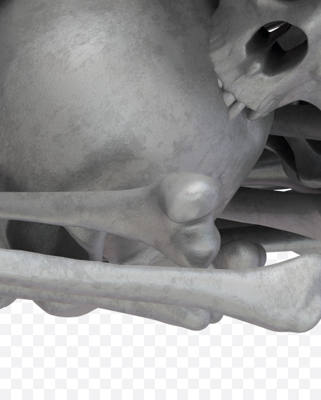 D skull from Skull Fon on Yellow Images Creative Fonts - S32000