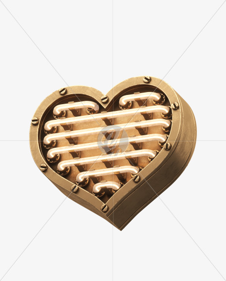 heart from Steampunk Font on Yellow Images Creative Fonts - S32158