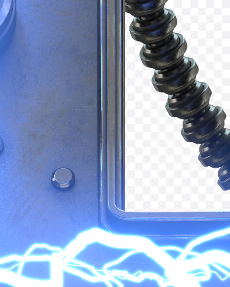 Letter D from Tesla Machine on Yellow Images Creative Fonts - S32203