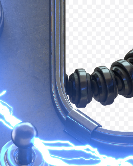 Letter U from Tesla Machine on Yellow Images Creative Fonts - S32220