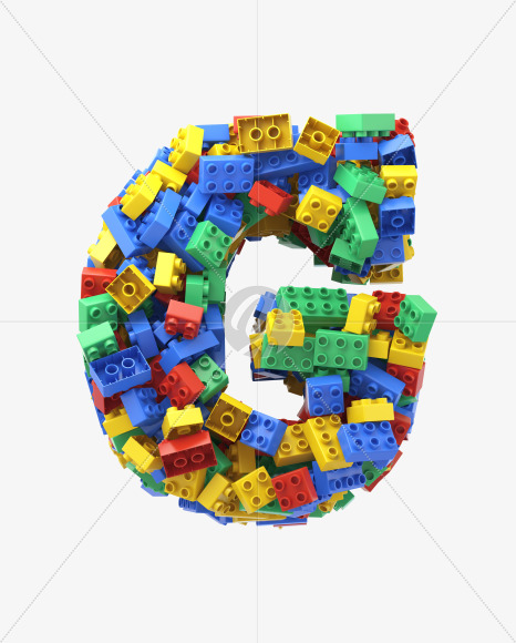 Letter G from Toy Cube Font on Yellow Images Creative Fonts - S32400