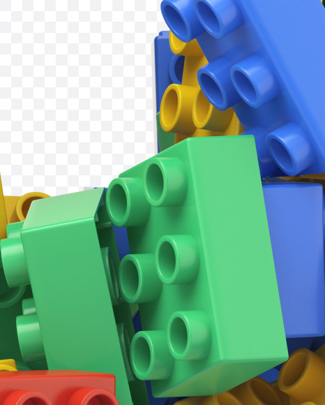 Letter L from Toy Cube Font on Yellow Images Creative Fonts - S32405