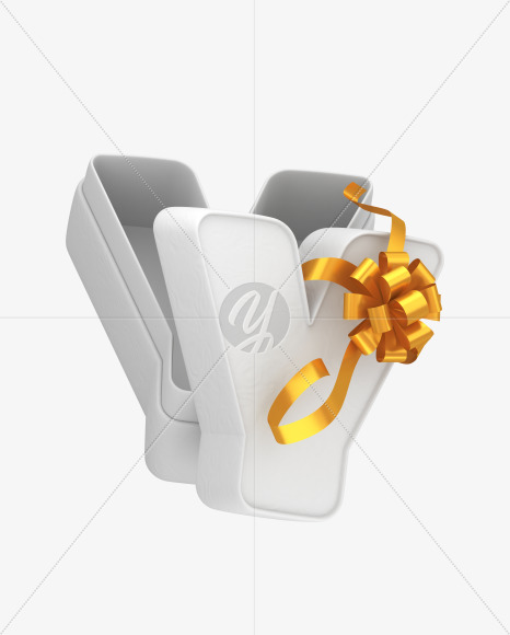 Letter Y from Wedding Box Font on Yellow Images Creative Fonts - S32571