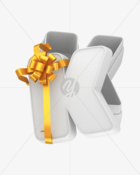 Letter K from Wedding Box Font on Yellow Images Creative Fonts - S32557