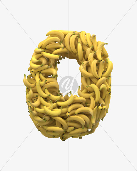 Letter O from Yellow Bananas Font on Yellow Images Creative Fonts - S32679