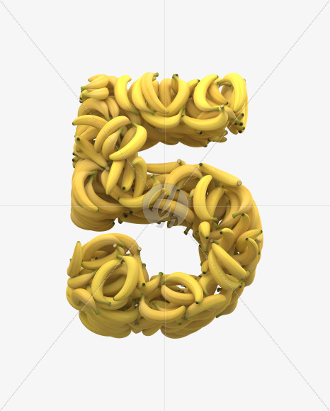 5 from Yellow Bananas Font on Yellow Images Creative Fonts - S32695