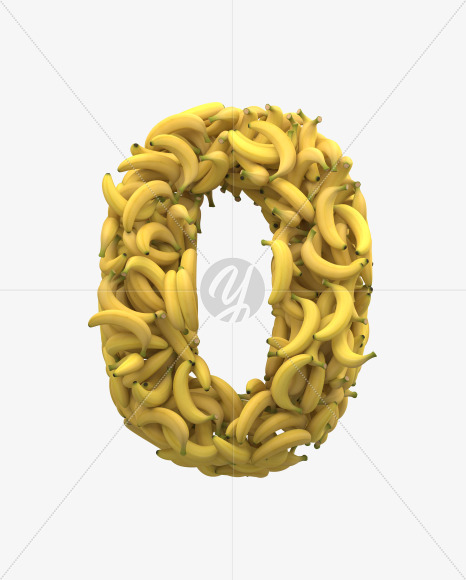 0 from Yellow Bananas Font on Yellow Images Creative Fonts - S32700