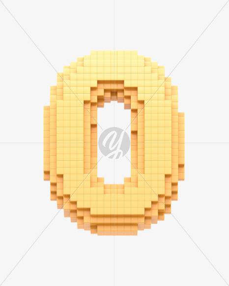 0 from Yellow Pixel Font on Yellow Images Creative Fonts - S32743