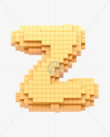 Letter z from Yellow Pixel Font on Yellow Images Creative Fonts - S32733