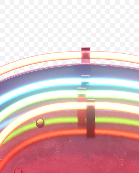 Letter C from Multineon Font on Yellow Images Creative Fonts - S32750