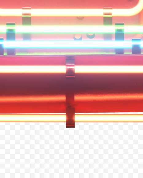 Letter Y from Multineon Font on Yellow Images Creative Fonts - S32772