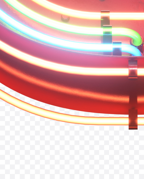 9 from Multineon Font on Yellow Images Creative Fonts - S32782