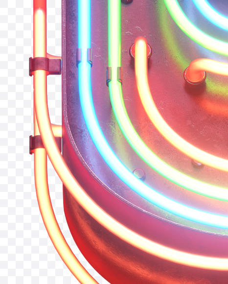 % from Multineon Font on Yellow Images Creative Fonts - S32787