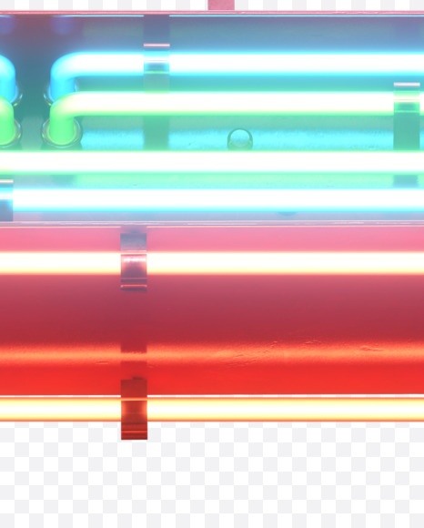 Letter H from Multineon Font on Yellow Images Creative Fonts - S32755