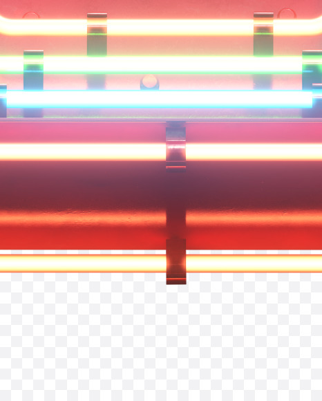 Letter I from Multineon Font on Yellow Images Creative Fonts - S32756