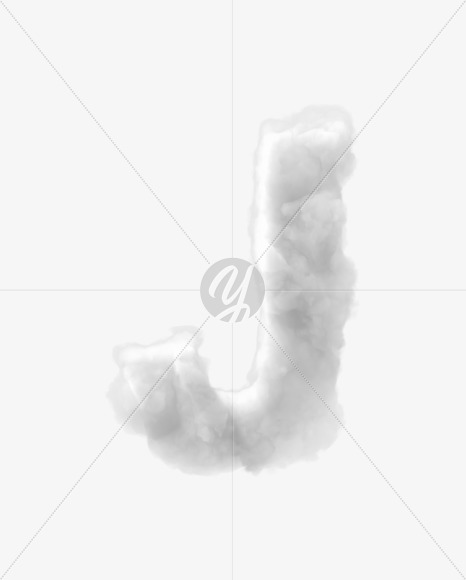 Letter J from Clouds on Yellow Images Creative Fonts - S32909