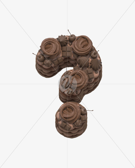 ? from Chocolate cake font on Yellow Images Creative Fonts - S33022