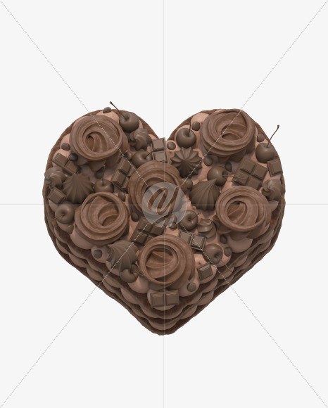 heart from Chocolate cake font on Yellow Images Creative Fonts - S33023