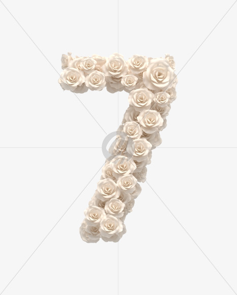 7 from White roses on Yellow Images Creative Fonts - S33099