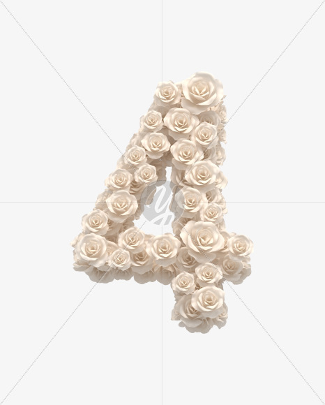 4 from White roses on Yellow Images Creative Fonts - S33096